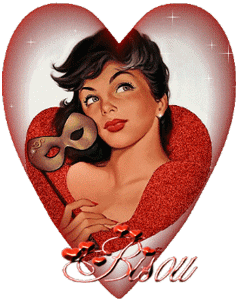 Gif animé bisous coeur